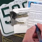License Plate, Keys, and Papers.