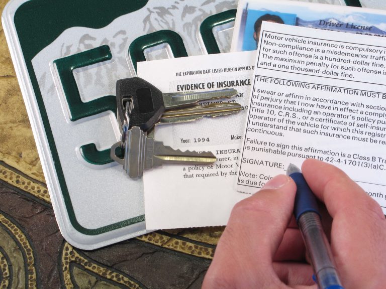 License Plate, Keys, and Papers.